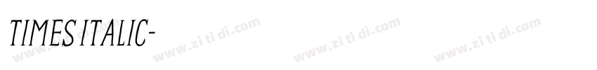 times italic字体转换